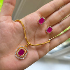 Ruby Pendant Set