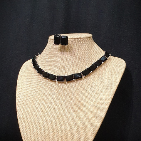 Black Quartz Necklace Set