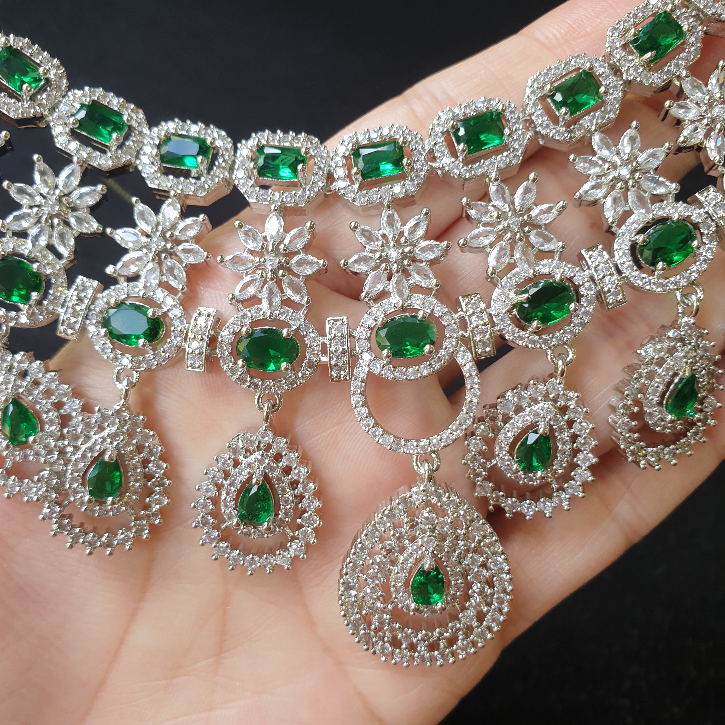 Emerald Green Necklace Set