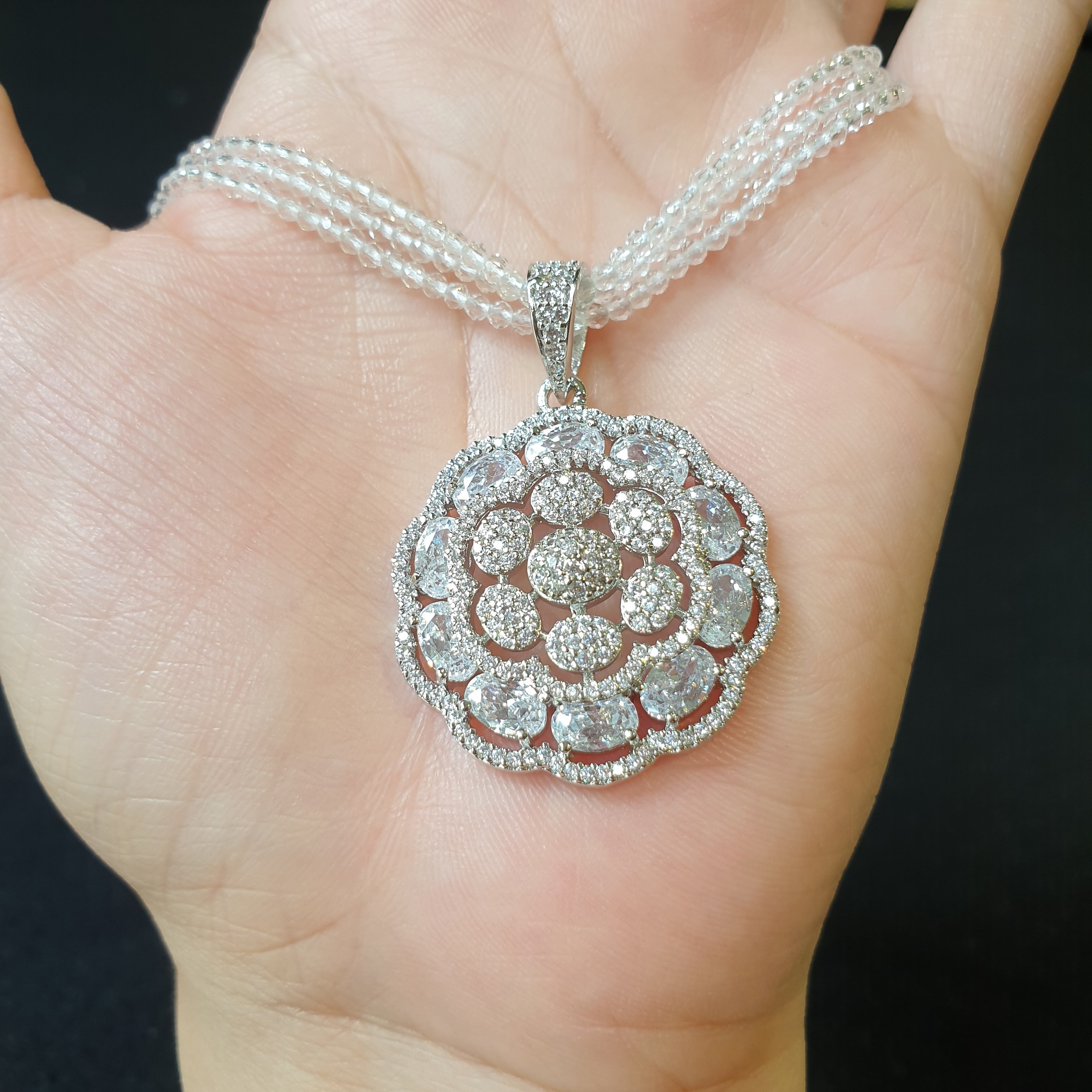 Stunning Cubic Zirconia Pendant Set