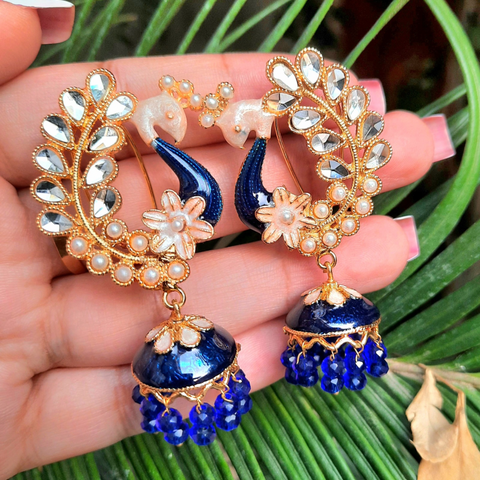 Peacock Shaped Earrings