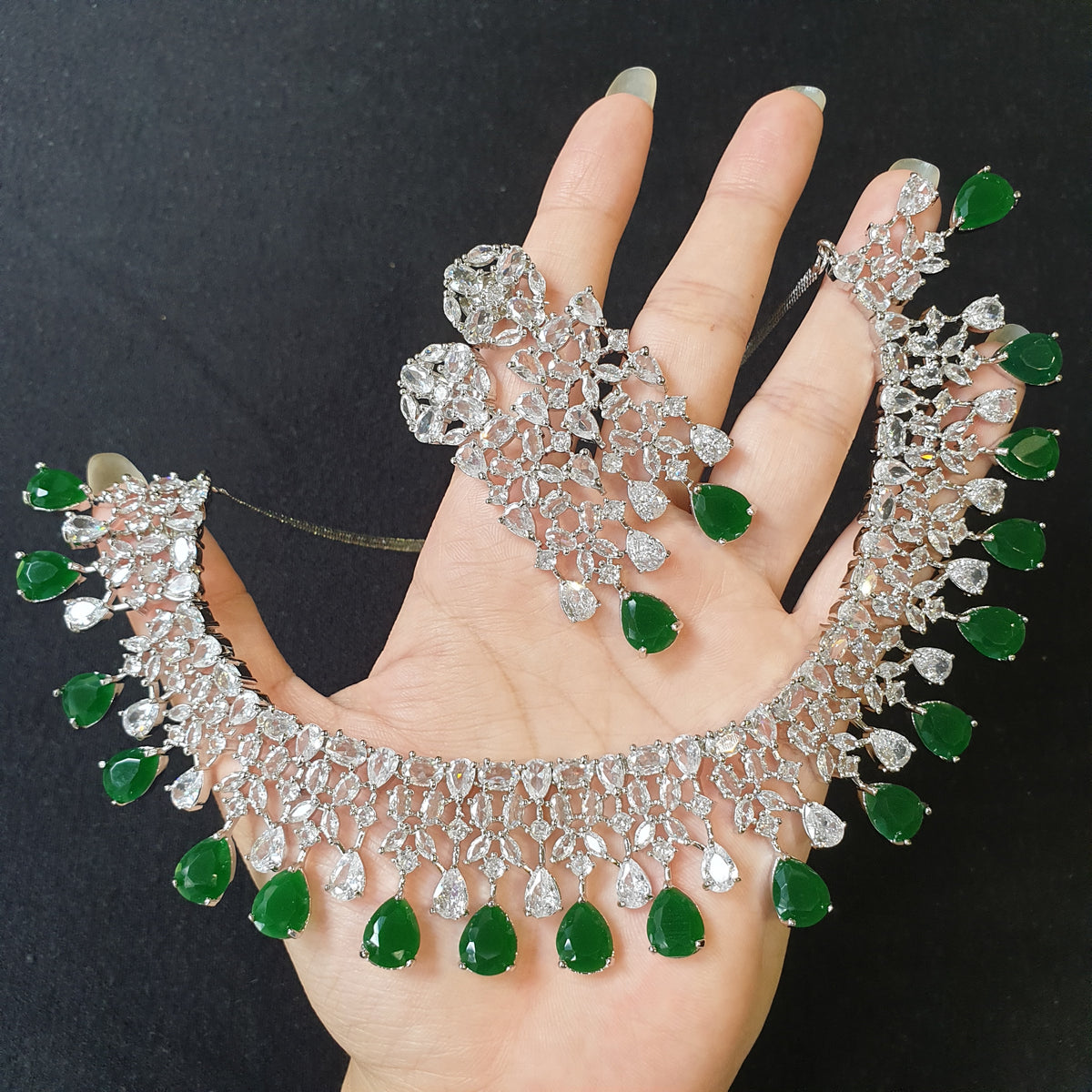 Emerald Green Necklace Set