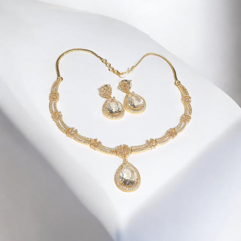 Yellow Gold Plated Necklace Set