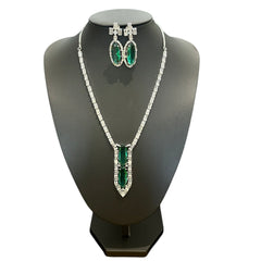 Green Topaz Necklace Set