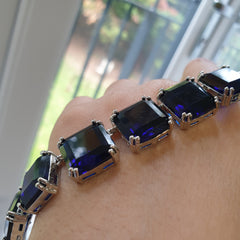 Blue Sapphires Necklace Set