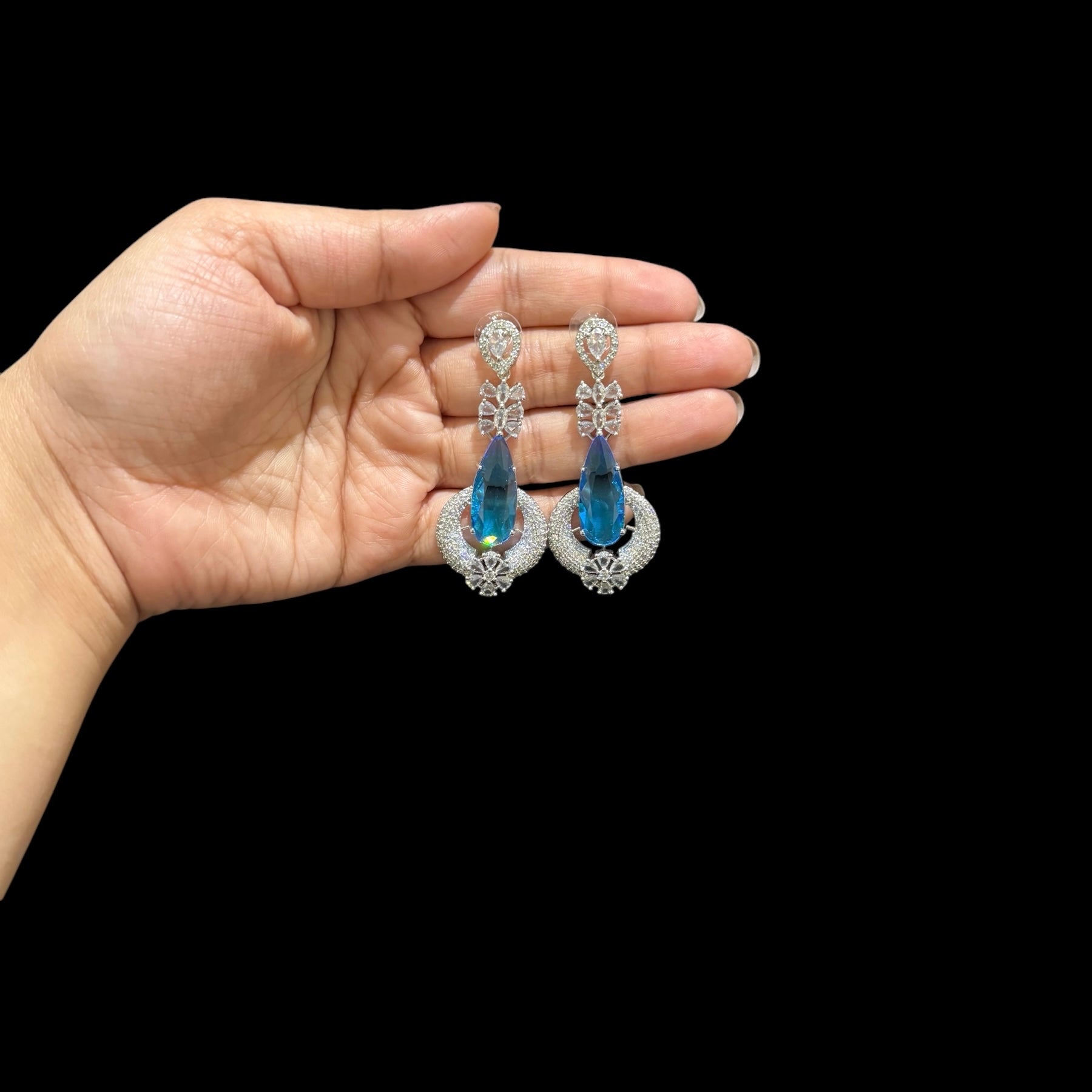 Blue Aquamarine Earrings