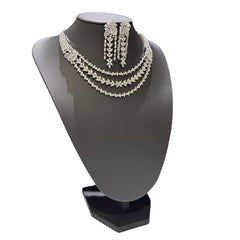 White Gold Plated Necklace Set