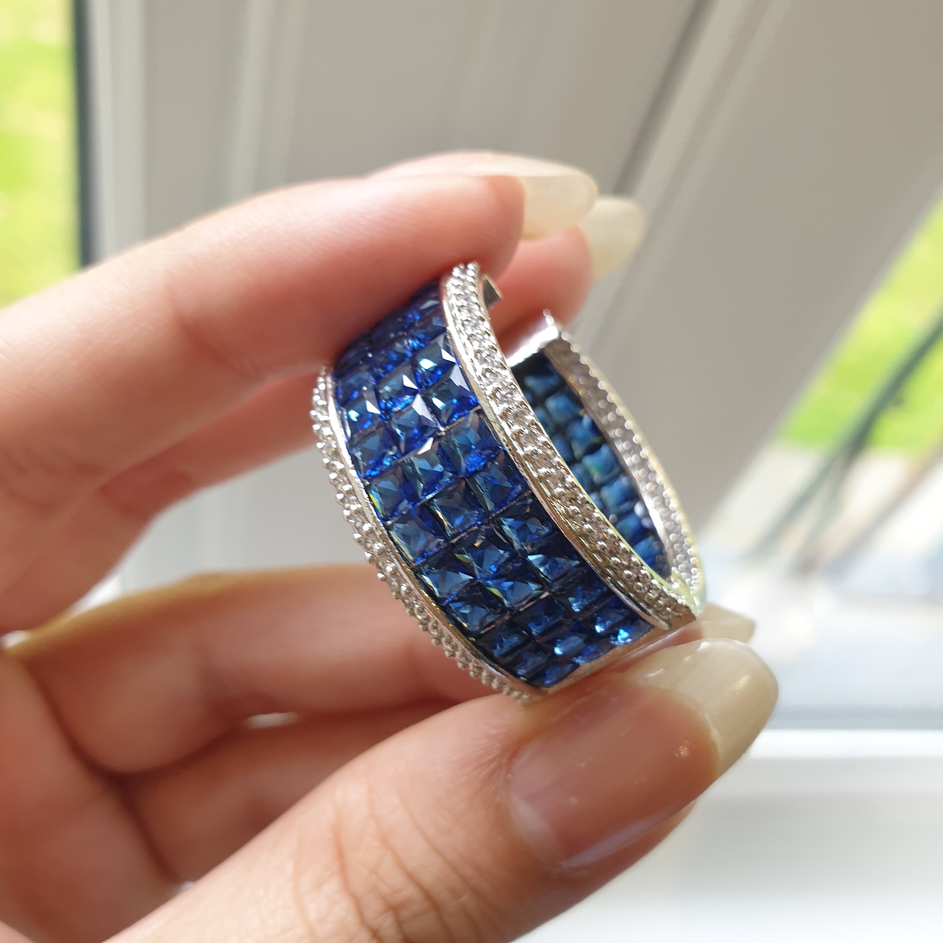 Blue Sapphire Stud Earrings