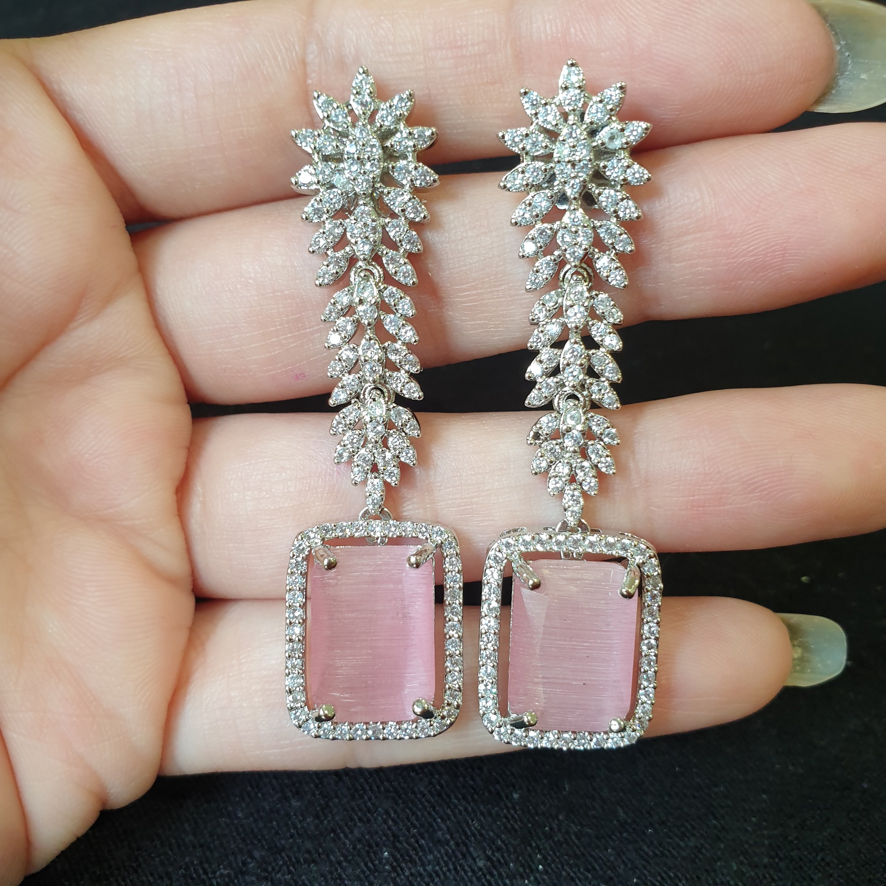 Pink Quartz Necklace Set