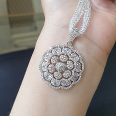 Stunning Cubic Zirconia Pendant Set