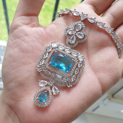 Aqua Blue Necklace Set