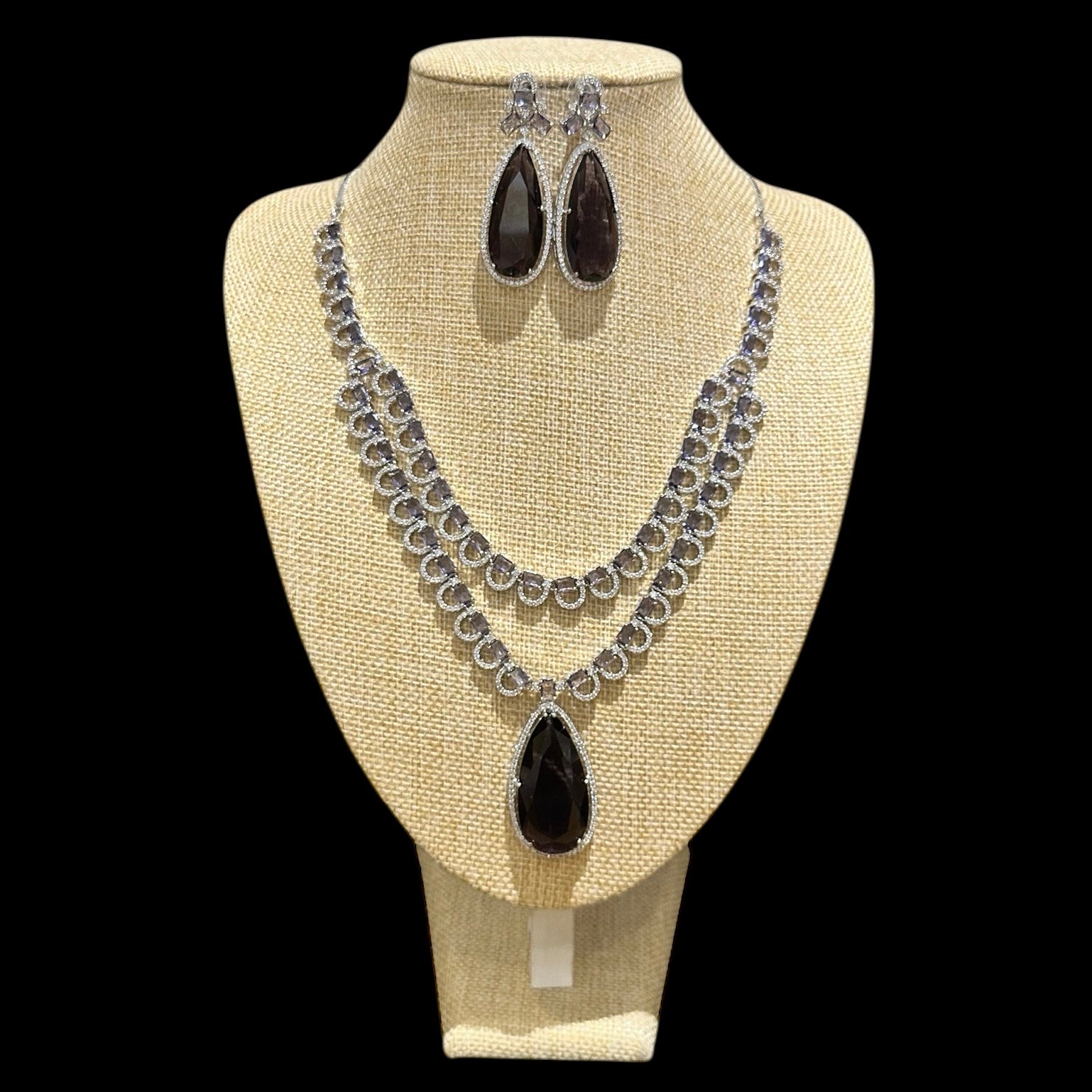 Purple Amethyst Necklace Set