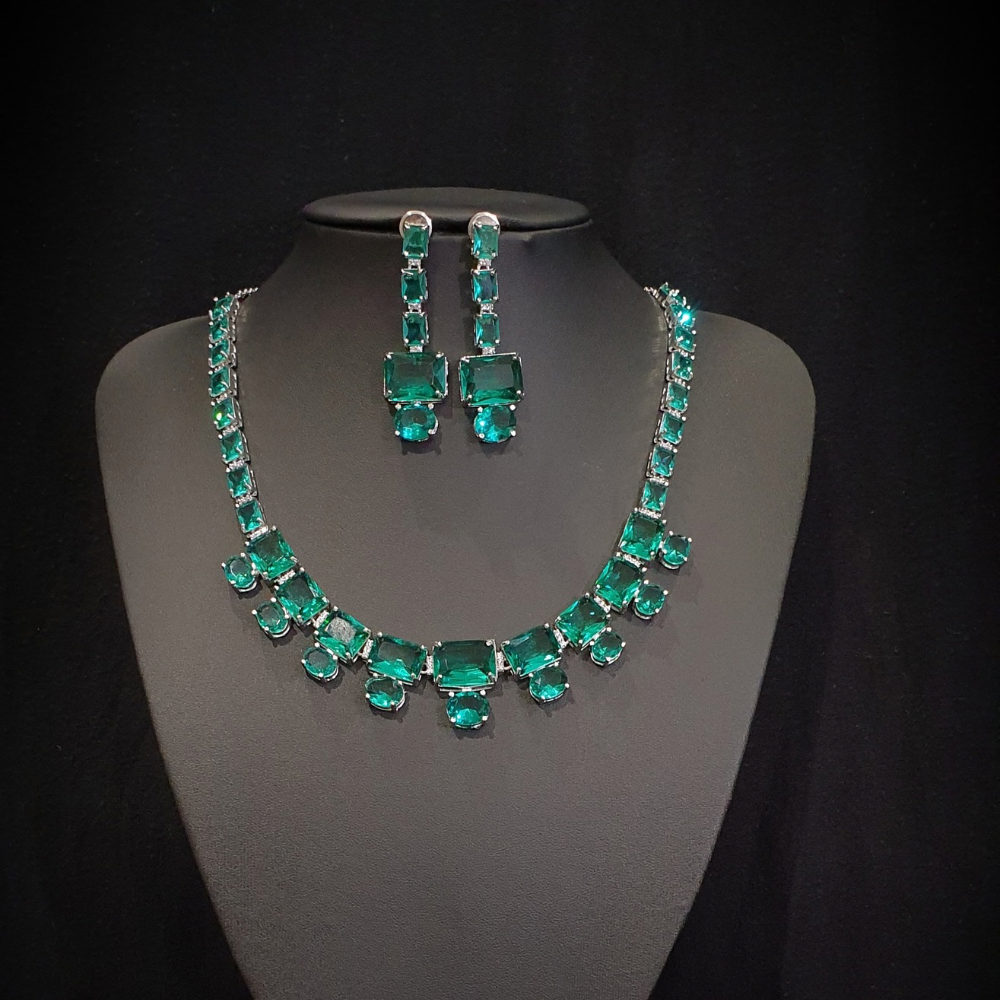 Green Topaz Necklace Set