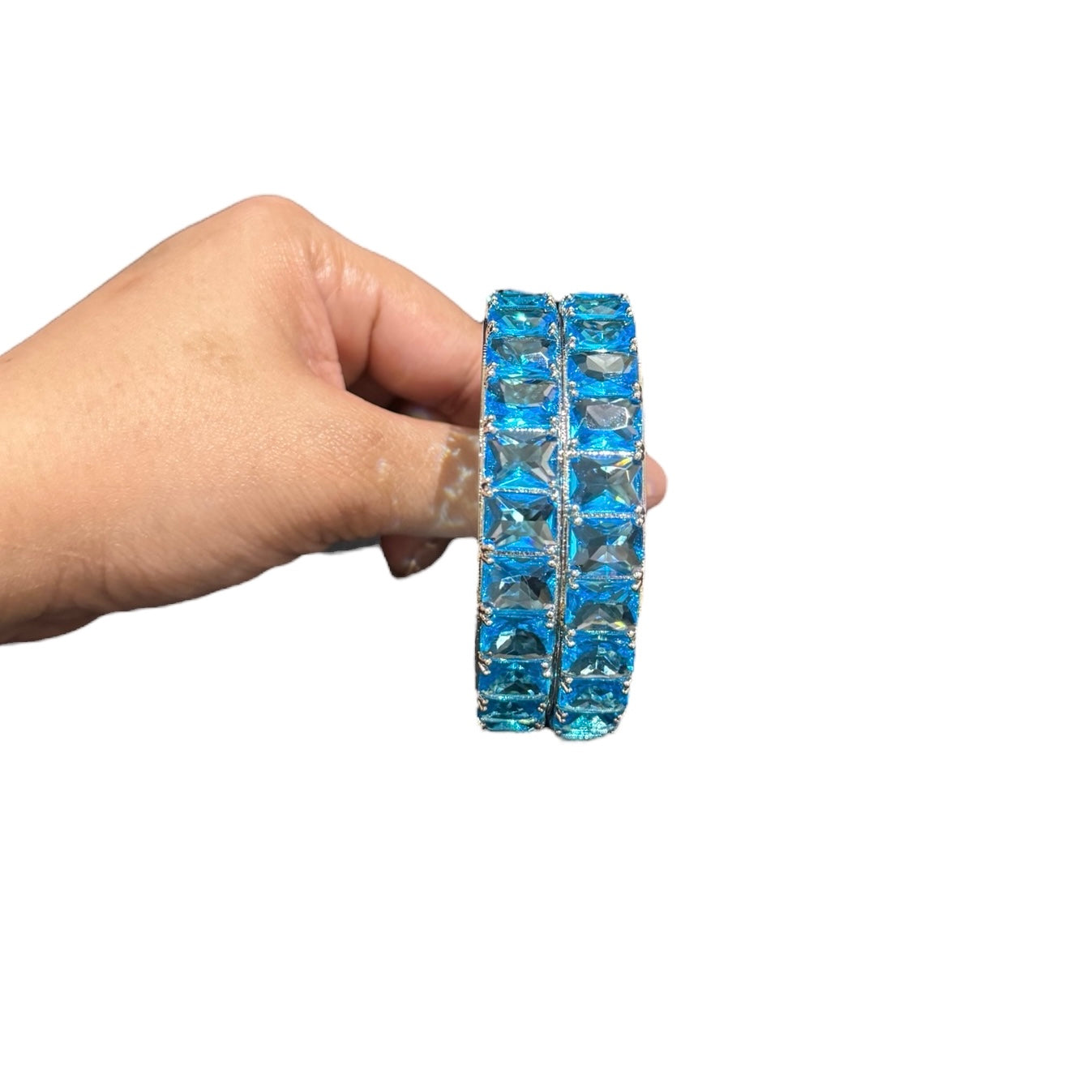 Blue Topaz Bangles (Size: 2.4)