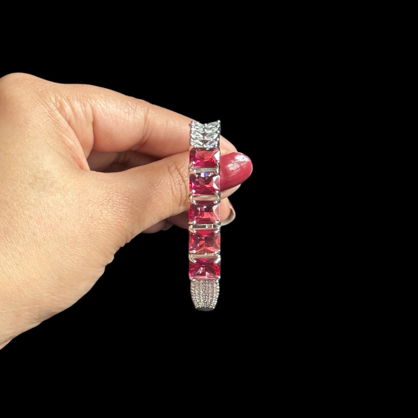 Garnet Openable Bangle