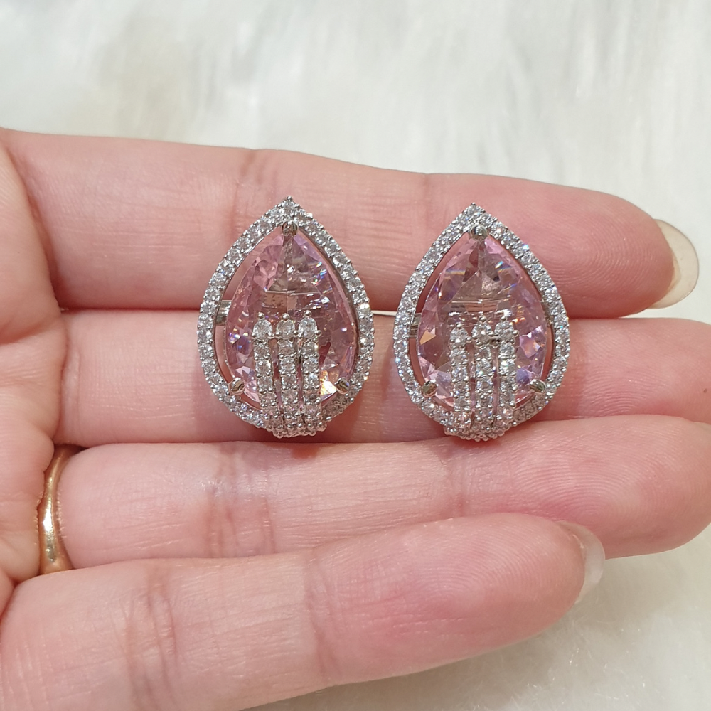 Pink Quartz Earrings