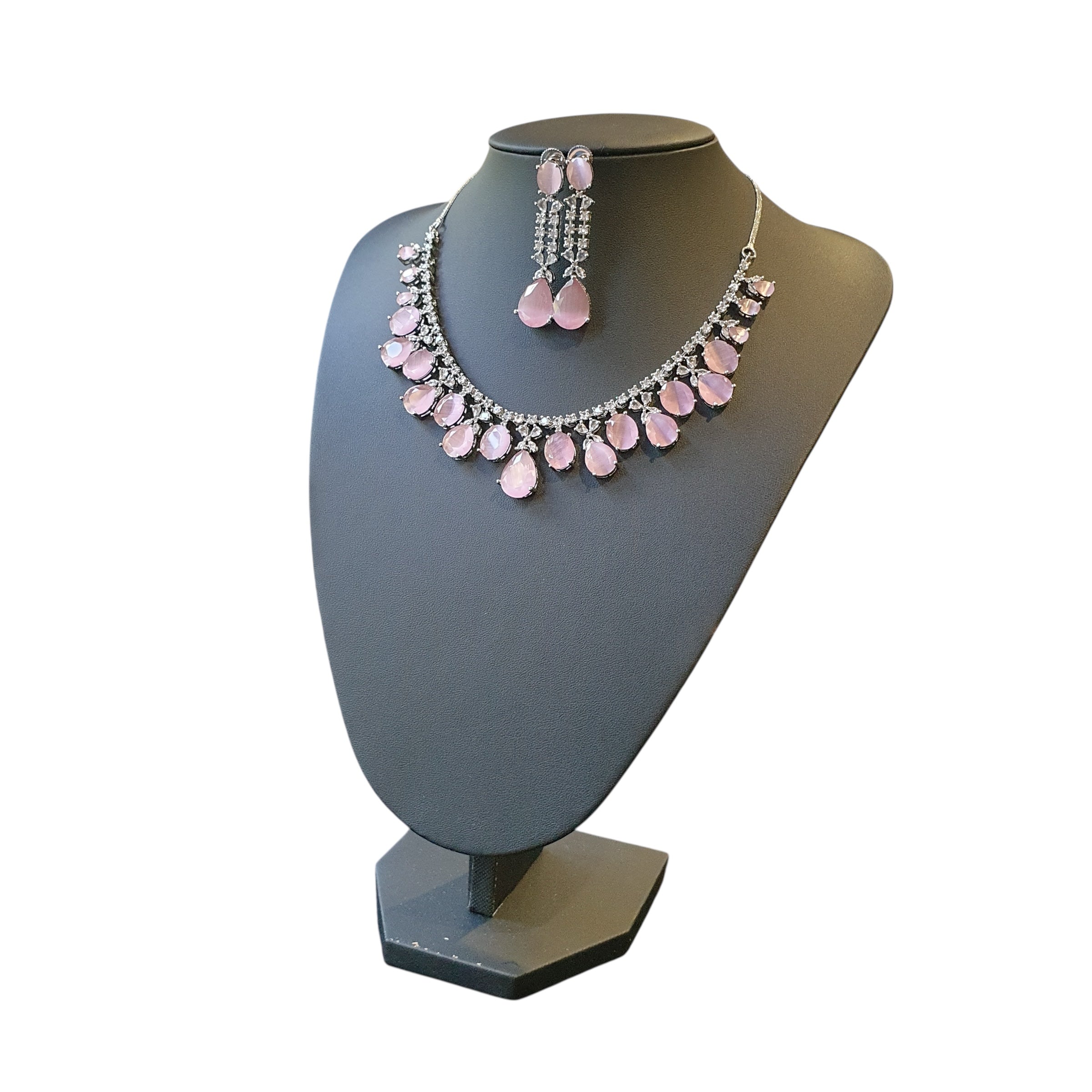 Pink Quartz Necklace Set