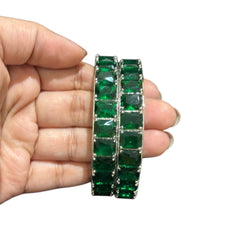 Emerald Green Bangles (Size: 2.4)