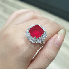 Red Ruby Size Adjustable Ring