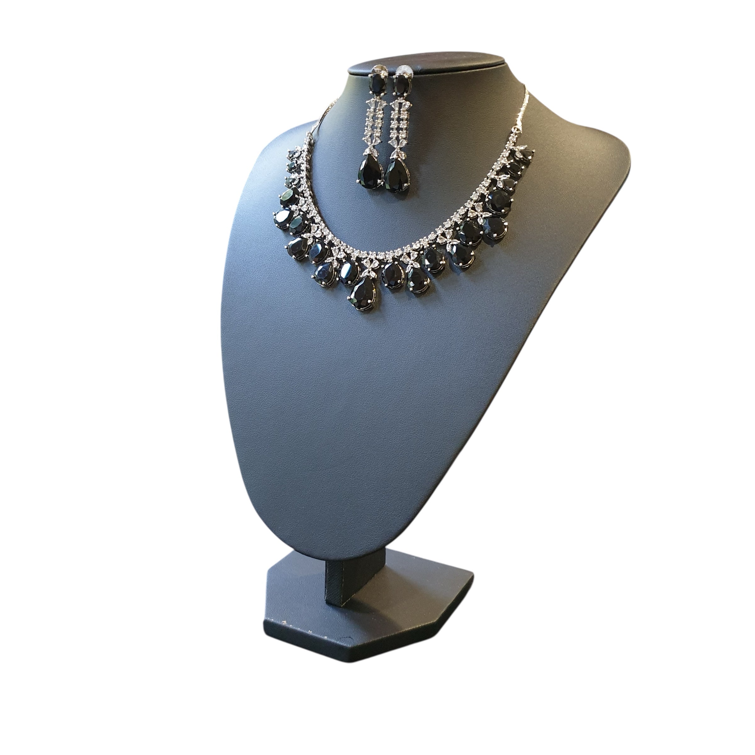Black Quartz Necklace Set