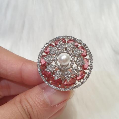 Garnet Red Size Adjustable Ring
