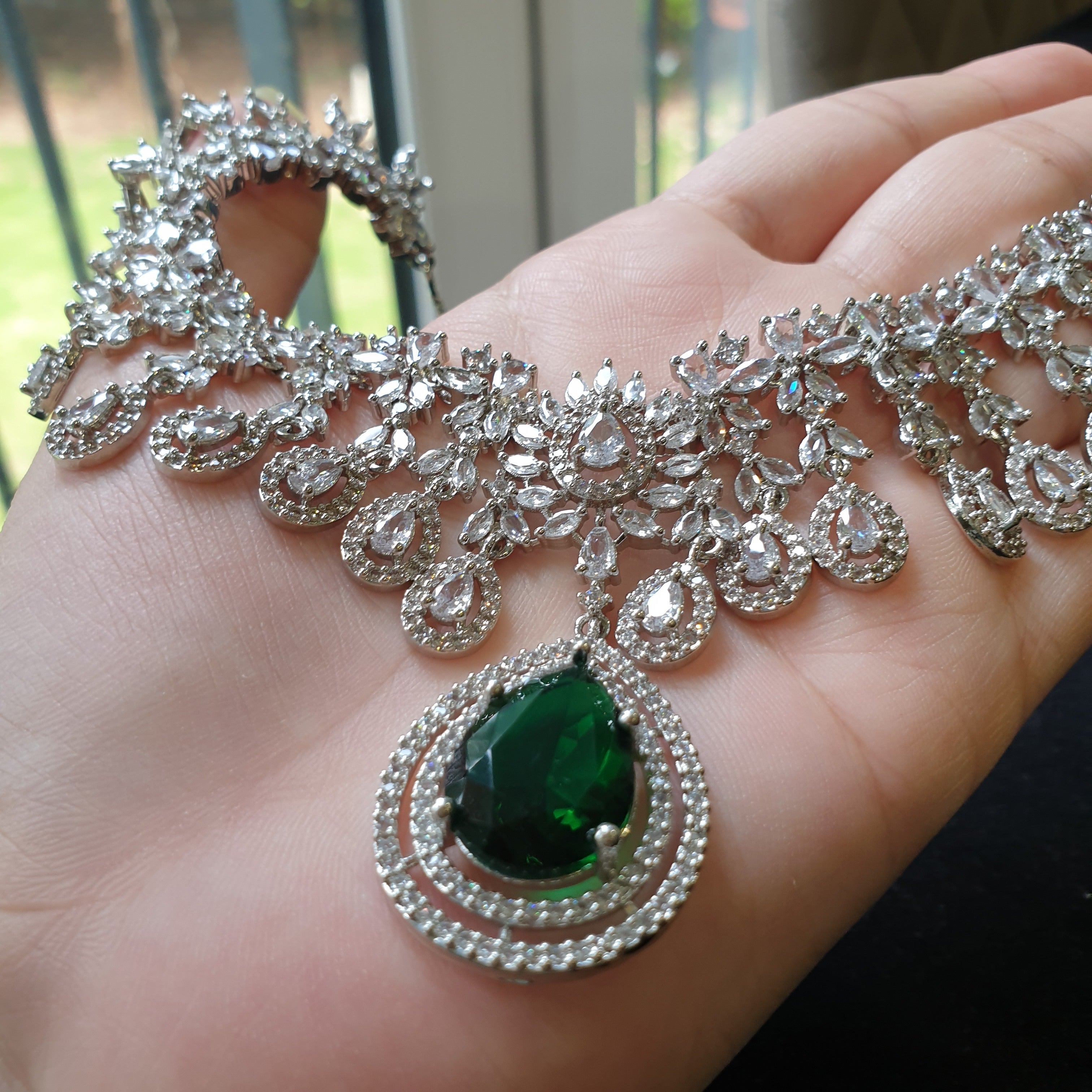 Emerald Green Necklace Set