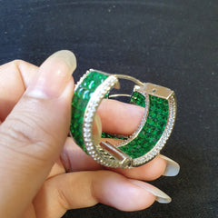 Emerald Green Stud Earrings