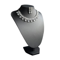 White Cubic Zirconia Necklace Set