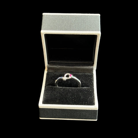 925 Silver Womens Ring With Lab Made Multi Gemstones (Size: P)