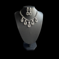 White Cubic Zirconia Necklace Set