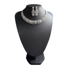 White Gold Plated Necklace Set