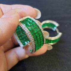 Emerald Green Stud Earrings