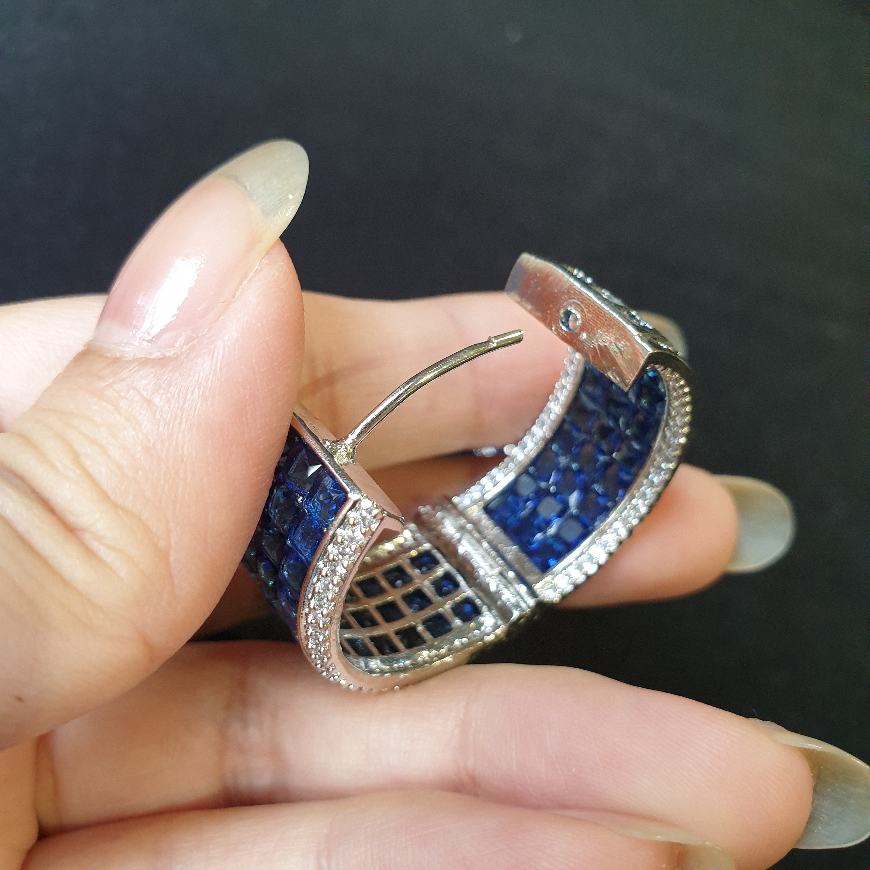 Blue Sapphire Stud Earrings