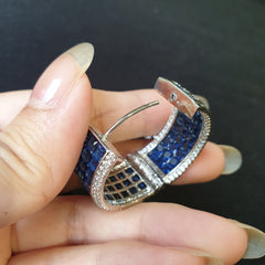 Blue Sapphire Stud Earrings