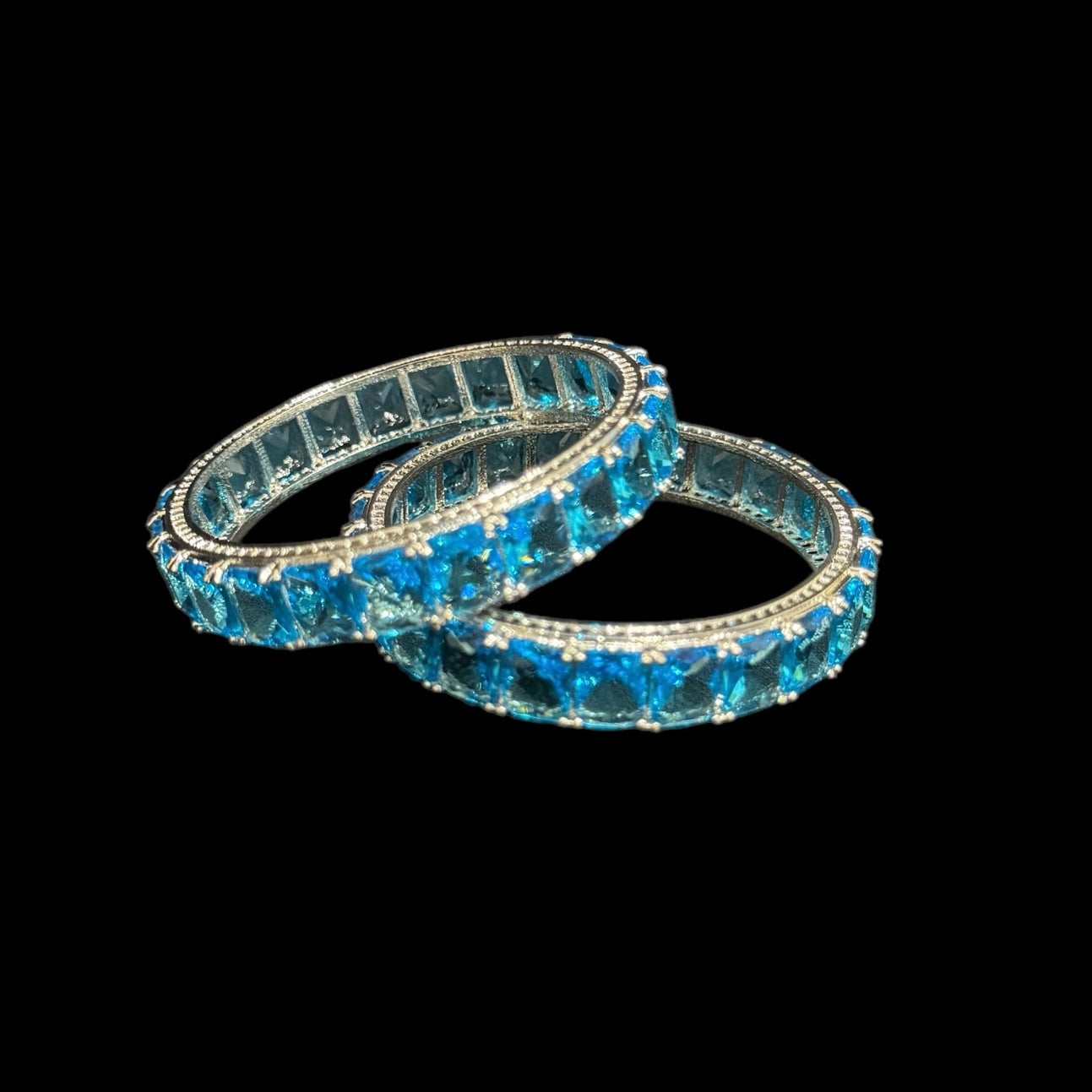 Blue Topaz Bangles (Size: 2.4)