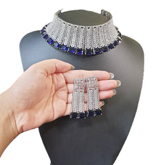 Stunning Blue Sapphire Choker Set