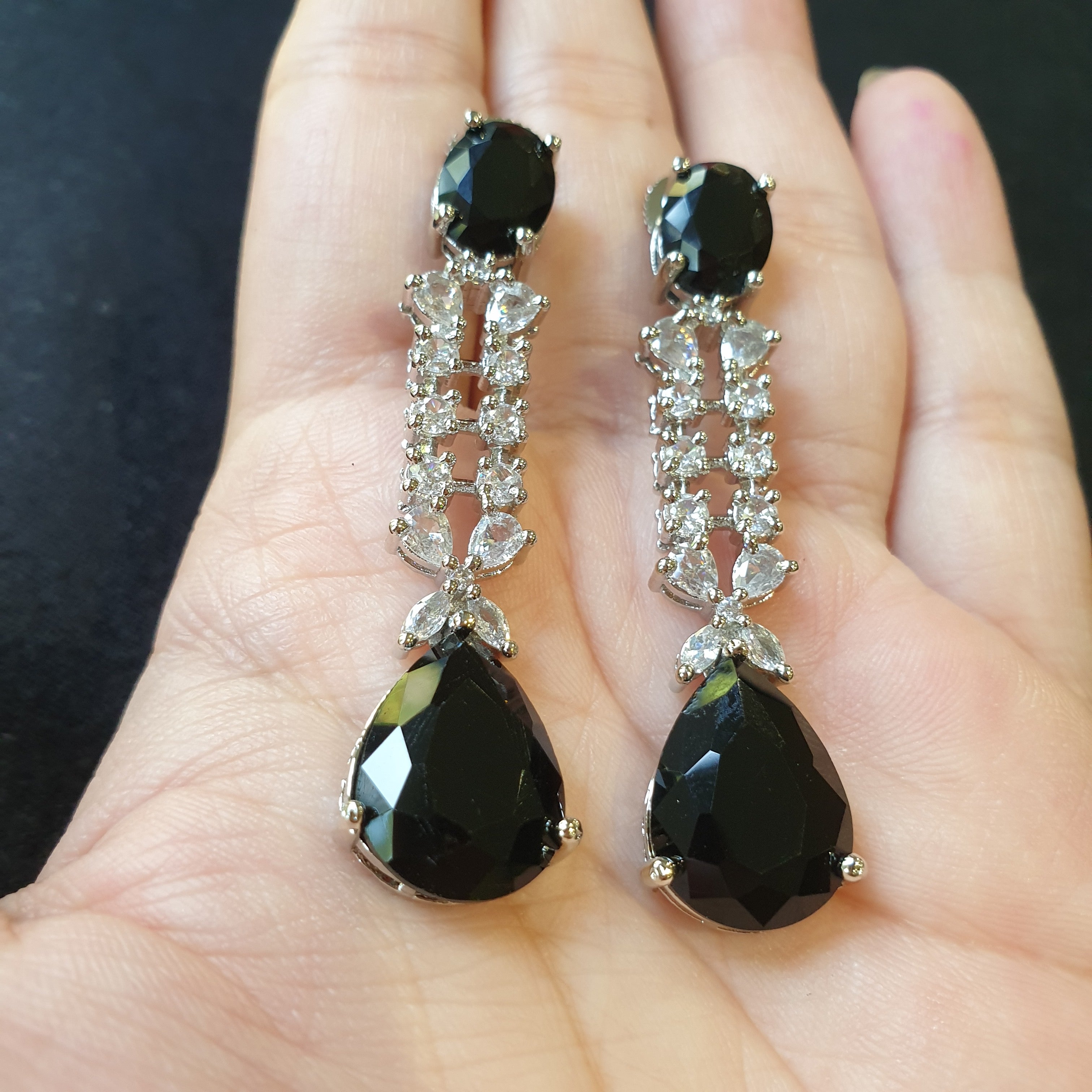 Black Quartz Necklace Set