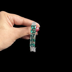 Green Topaz Openable Bangle