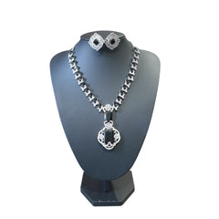 Black Quartz Necklace Set