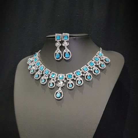 Blue Aqua Necklace Set