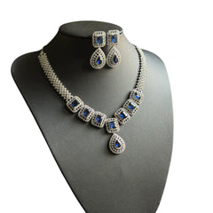 Blue Sapphires Necklace Set