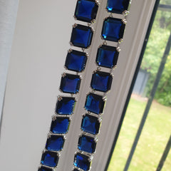 Blue Sapphires Necklace Set