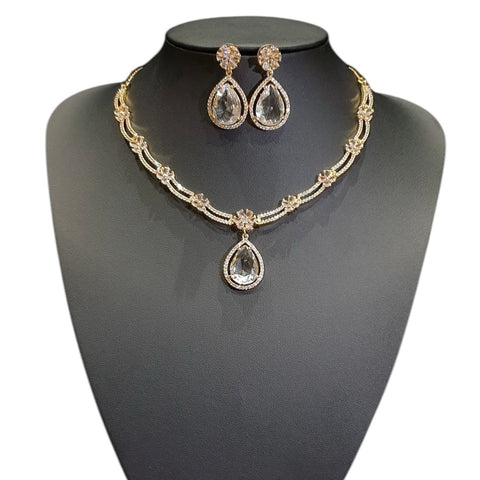 Yellow Gold Plated Necklace Set