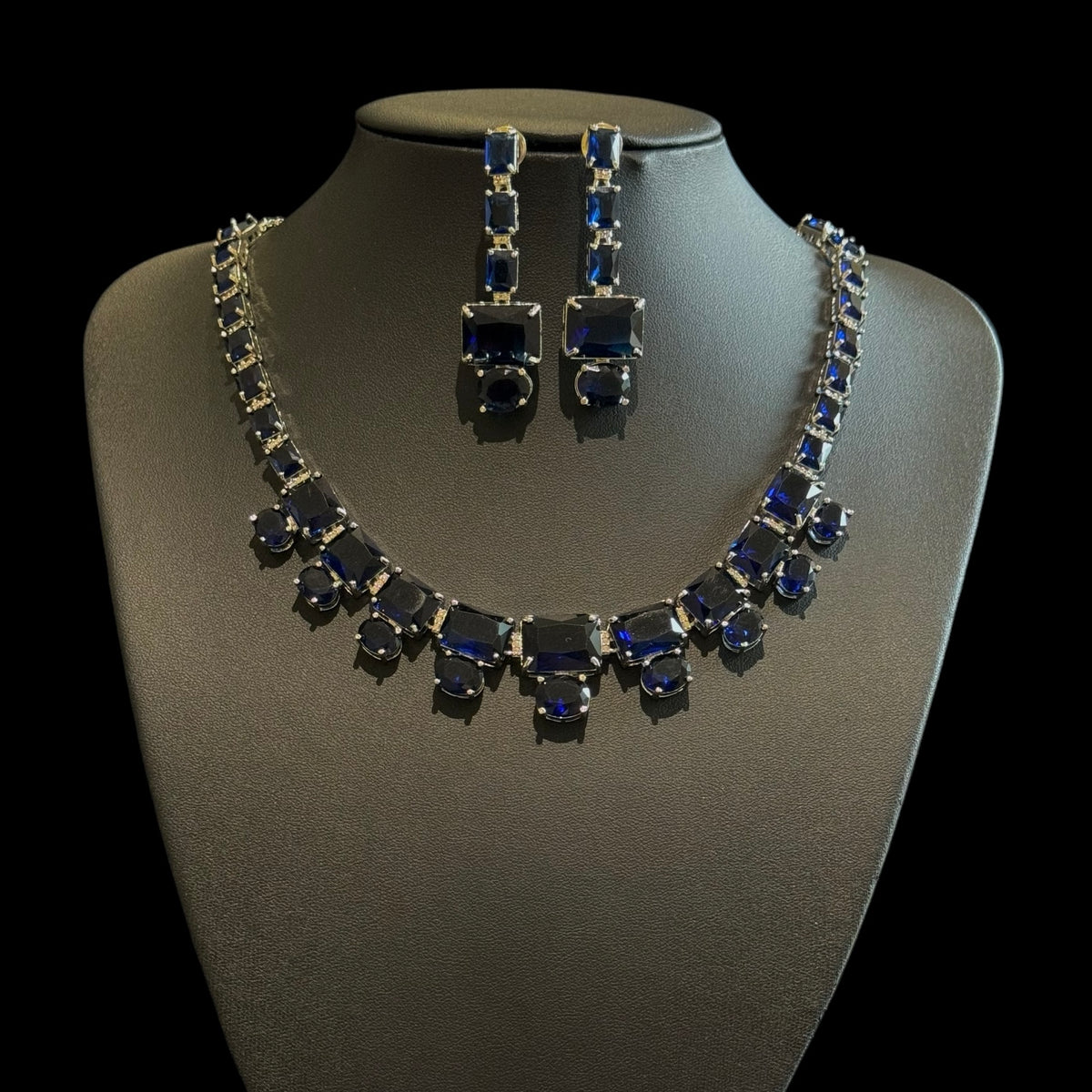 Blue Sapphire Necklace Set