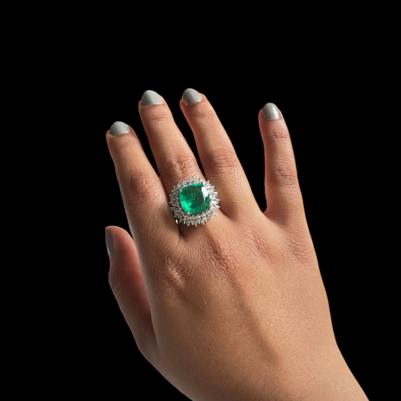 Green Topaz Size Adjustable Ring