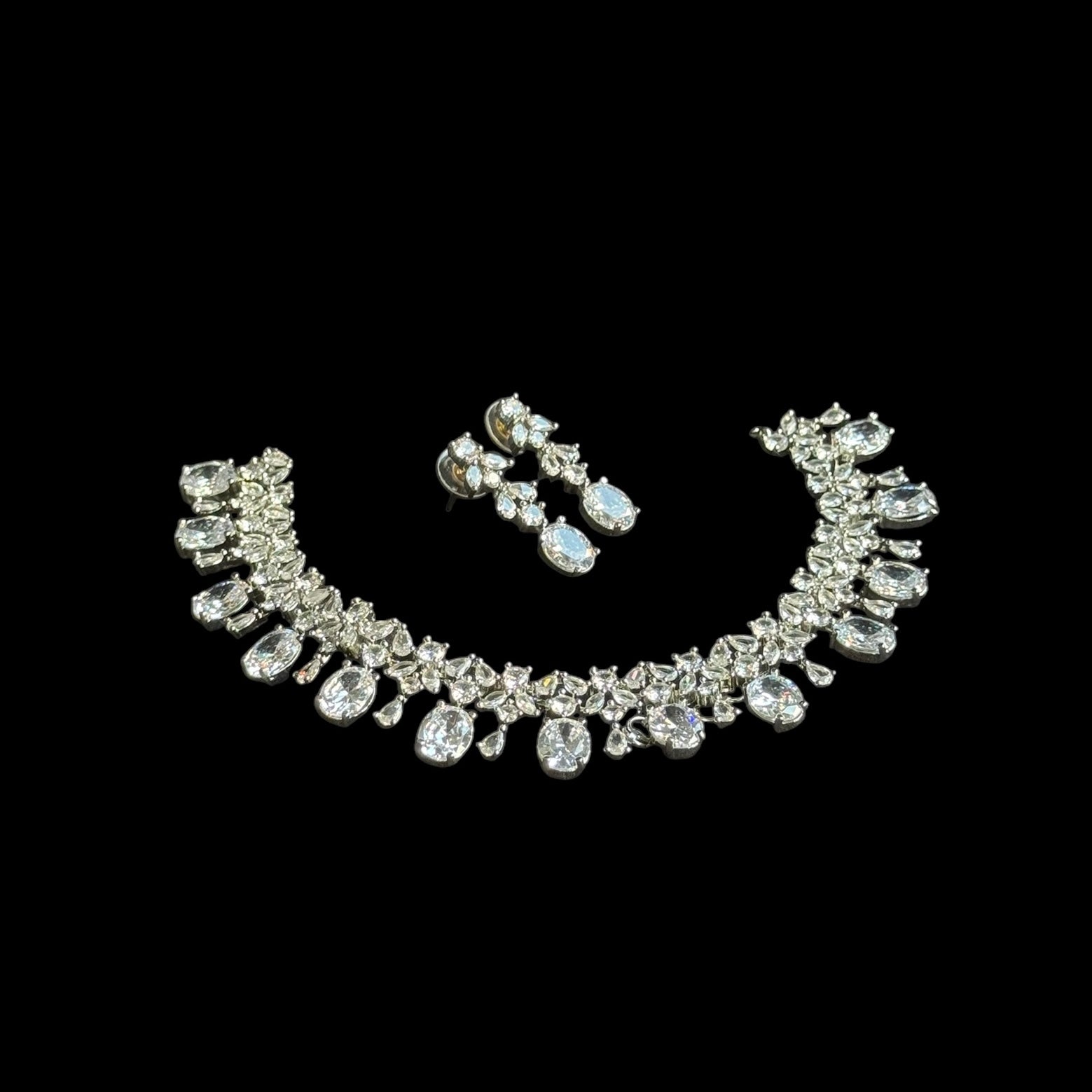 White Cubic Zirconia Necklace Set