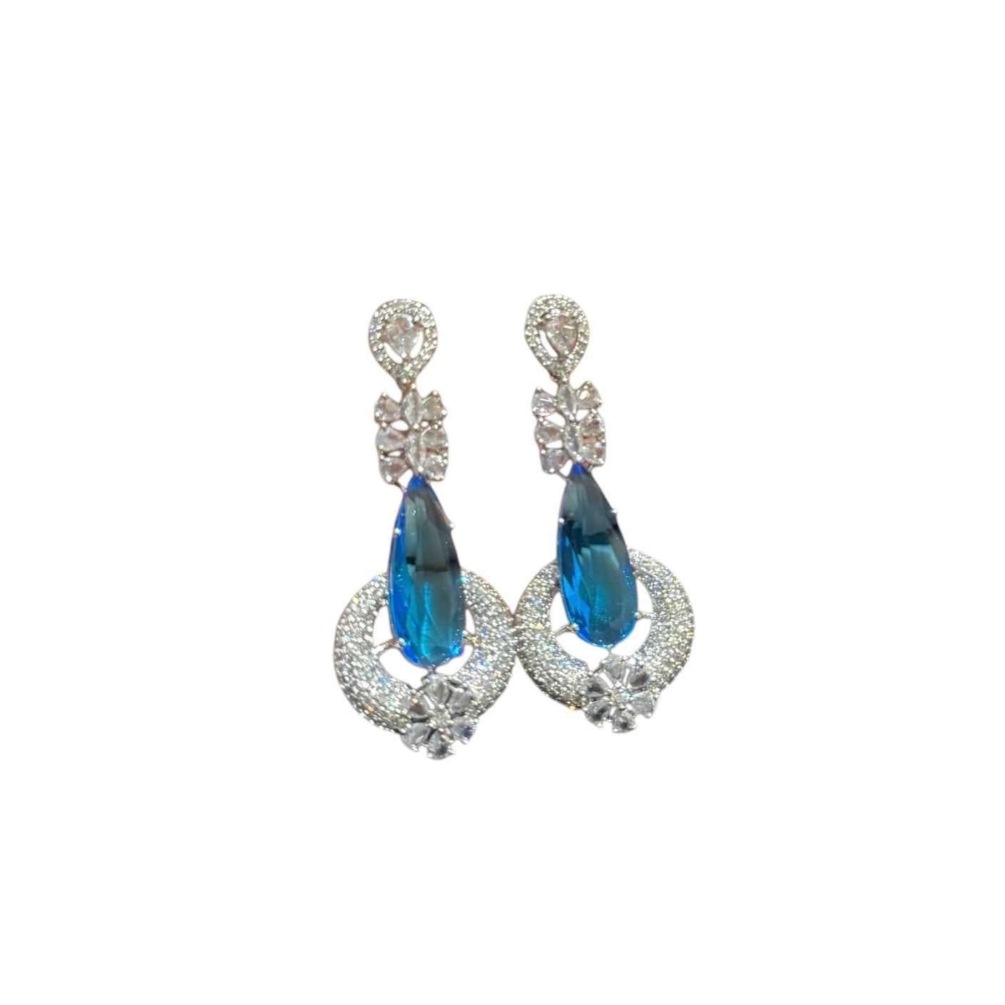 Blue Aquamarine Earrings