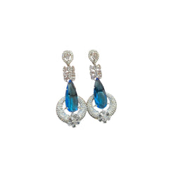 Blue Aquamarine Earrings