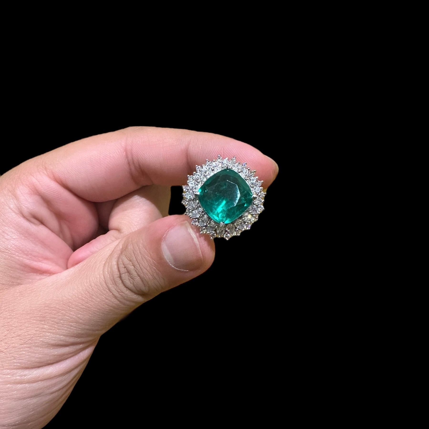 Green Topaz Size Adjustable Ring