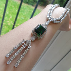 Cleo - Bespoke Emerald Green Necklace Set With Earrings